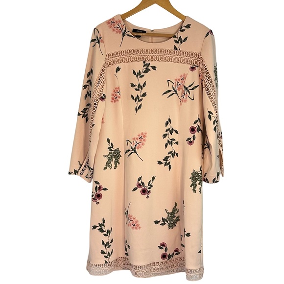 *NWT* Alfani Women's Illusion‎ Lace Shift Dress Floral Pink - Picture 1 of 7